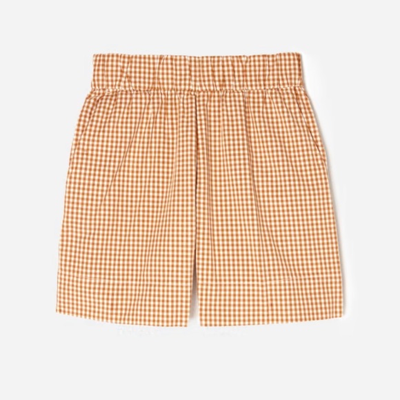 Everlane Pants - Everlane Easy Shorts in Burnt Orange Gingham Print